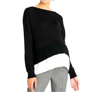 PIETRO BRUNELLI MILANO Black Alice Jumper Wool Knit Top Size XS Maternity